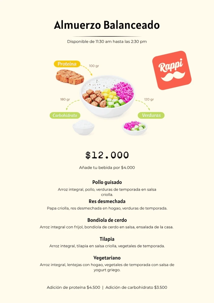 Almuerzos balanceados