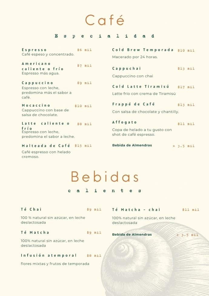Bebidas calientes